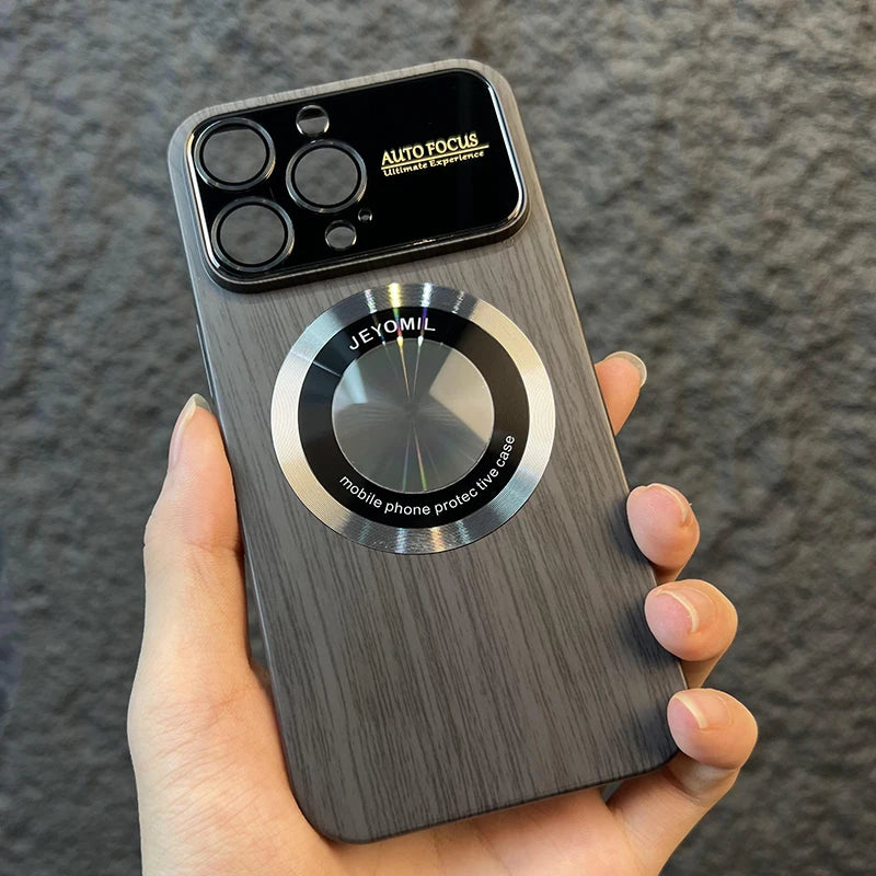 Wood Grain Magnetic Case - iPhone 11-16 Pro Max