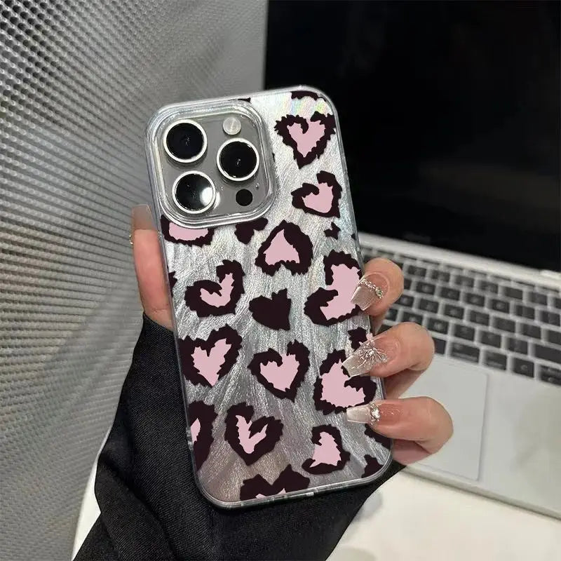 Pink Love Heart Shockproof Case - iPhone 6-15 SE2