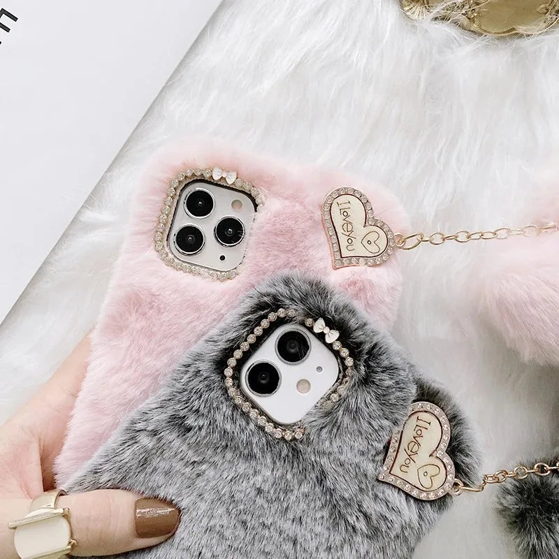 Fluffy Plush Fur Soft Case