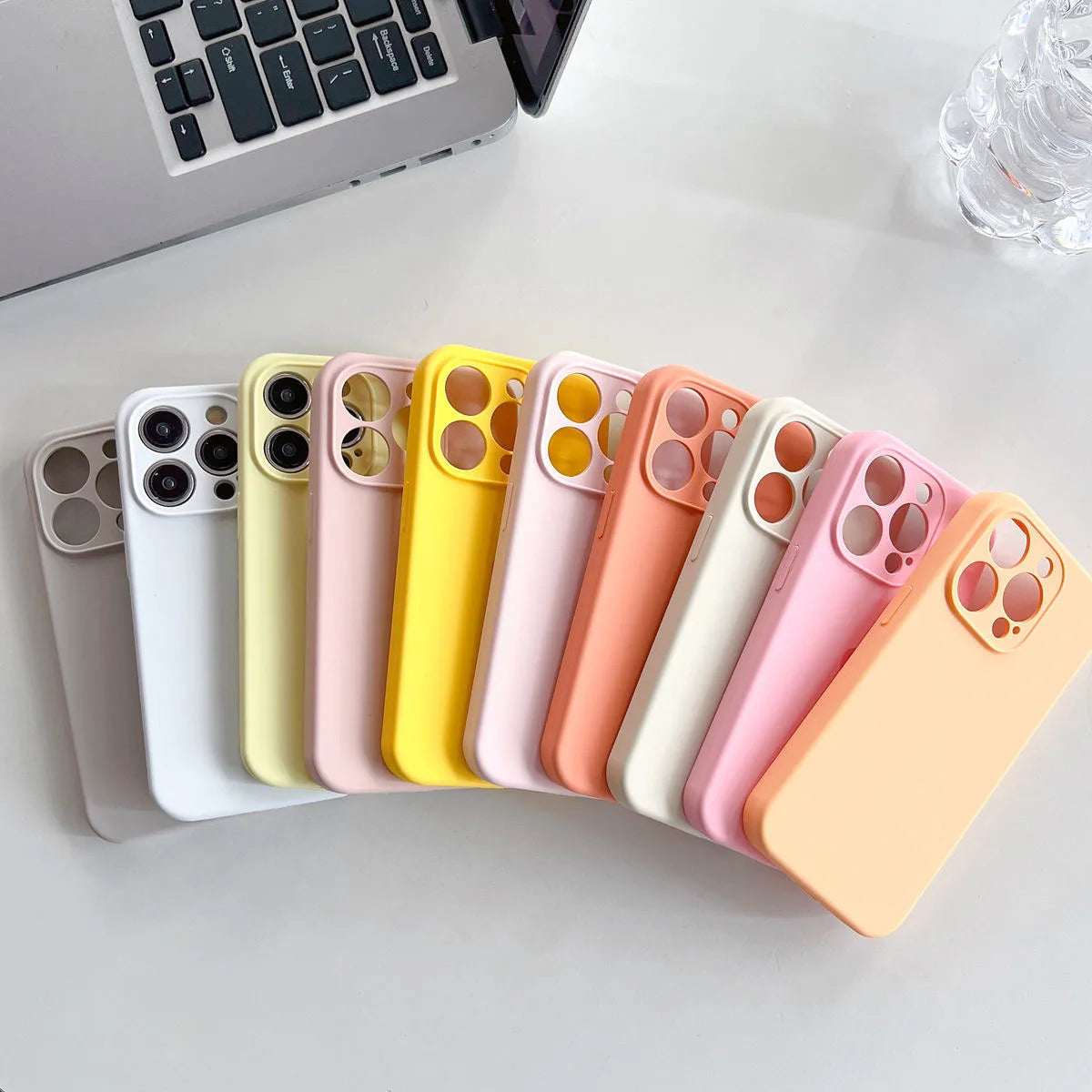 Liquid Silicone Full Logo Case - iPhone 12-16 Pro Max