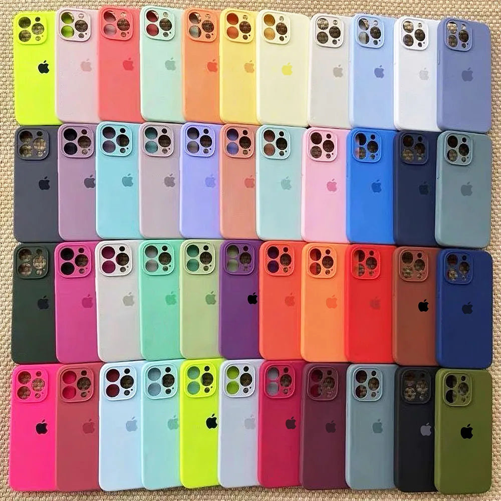 Liquid Silicone Full Logo Case - iPhone 12-16 Pro Max