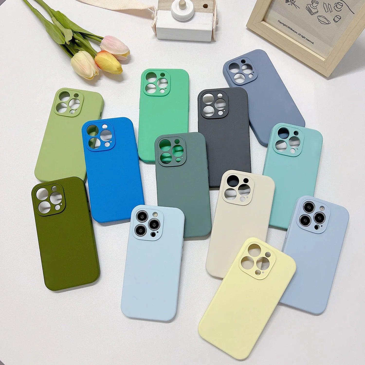 Liquid Silicone Full Logo Case - iPhone 12-16 Pro Max