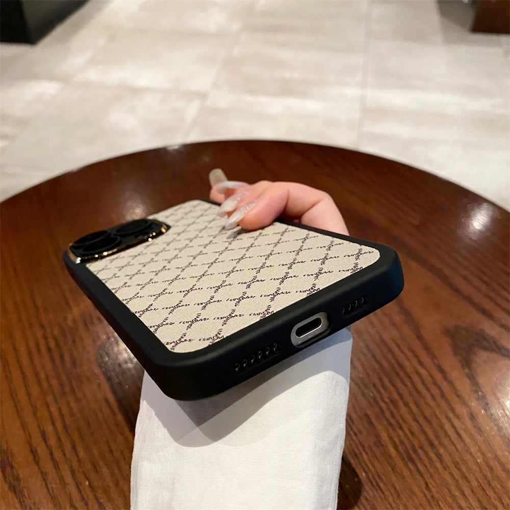Lattice Transparent Film Case - iPhone 13-15 Pro Max