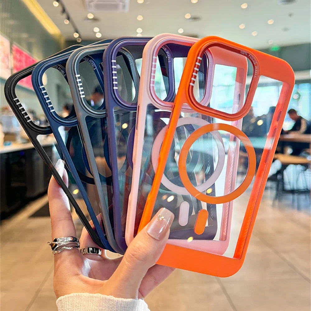 Luxury Clear Heat Magsafe Case - iPhone 11-16 Pro Max