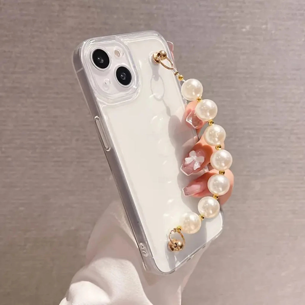 Beaded Bracelet Clear Case - iPhone 13-14 Pro Max
