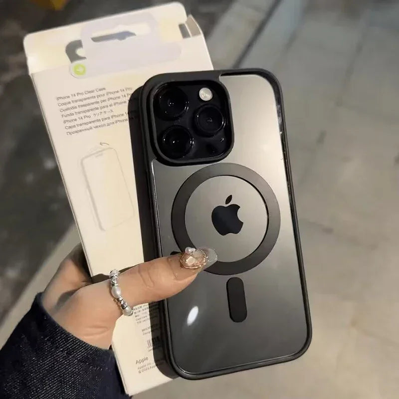 Black Transparent Magsafe Case - iPhone 11-16