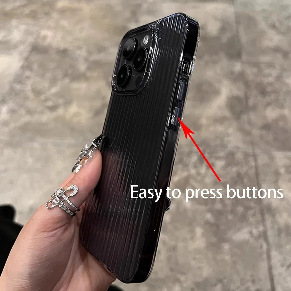 Corrugated Clear Silicone Case - iPhone 11-16