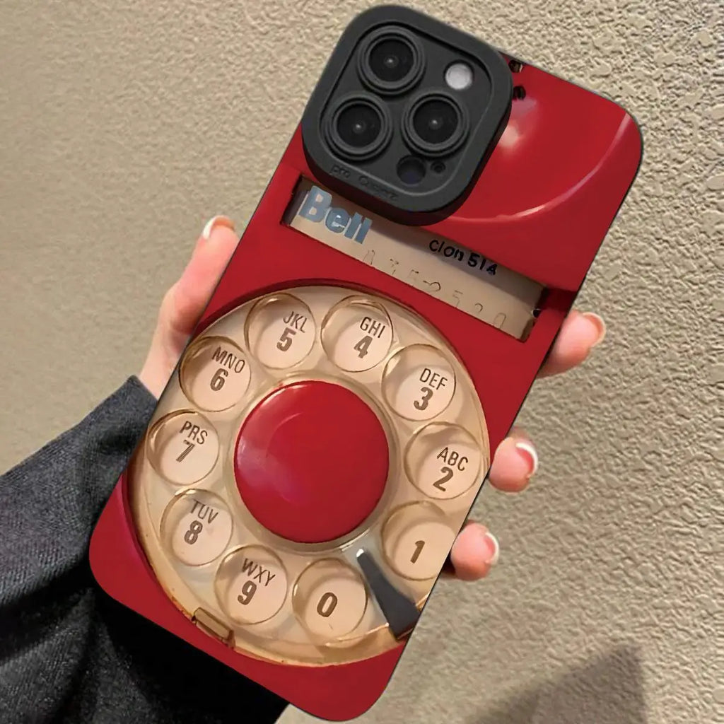 Retro Telephone Design Case - iPhone 11-16 Pro Max