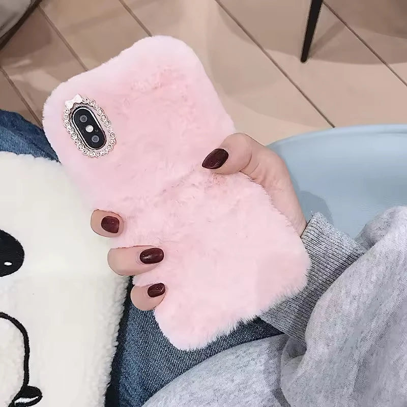 Fluffy Plush Fur Soft Case