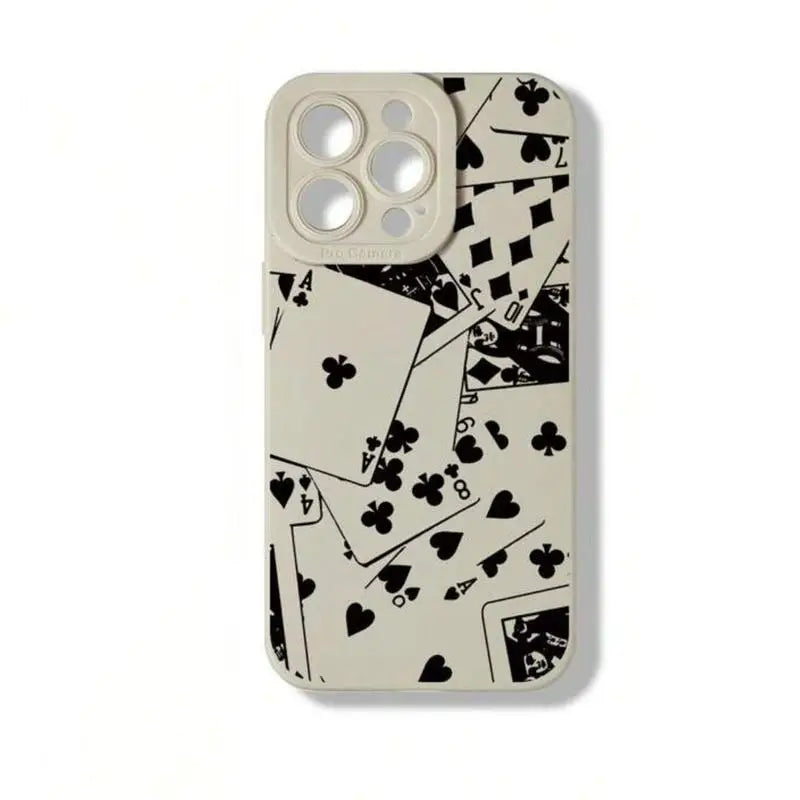 Card Pattern Shockproof Case - iPhone 13-16 Pro Max