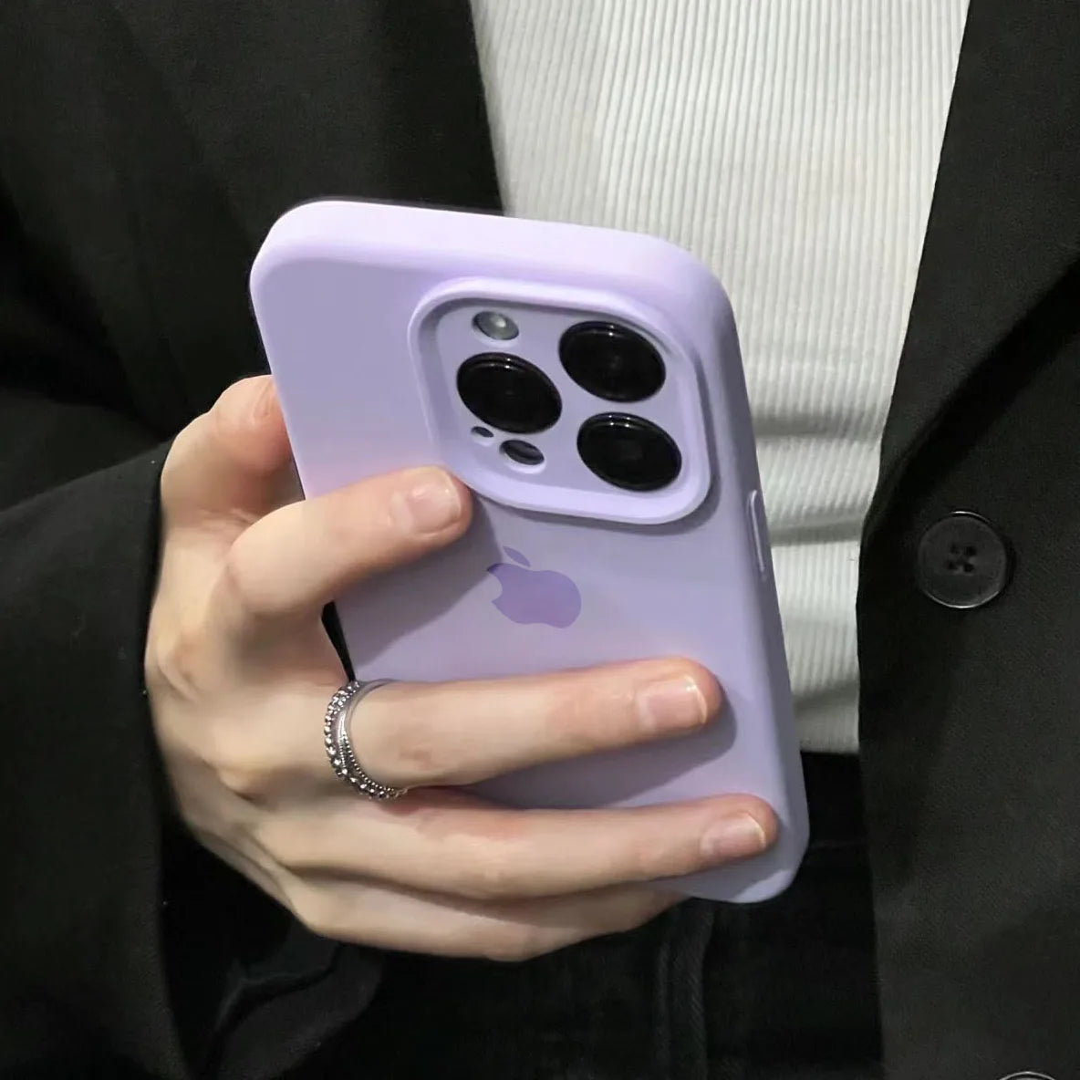 Liquid Silicone Full Logo Case - iPhone 12-16 Pro Max