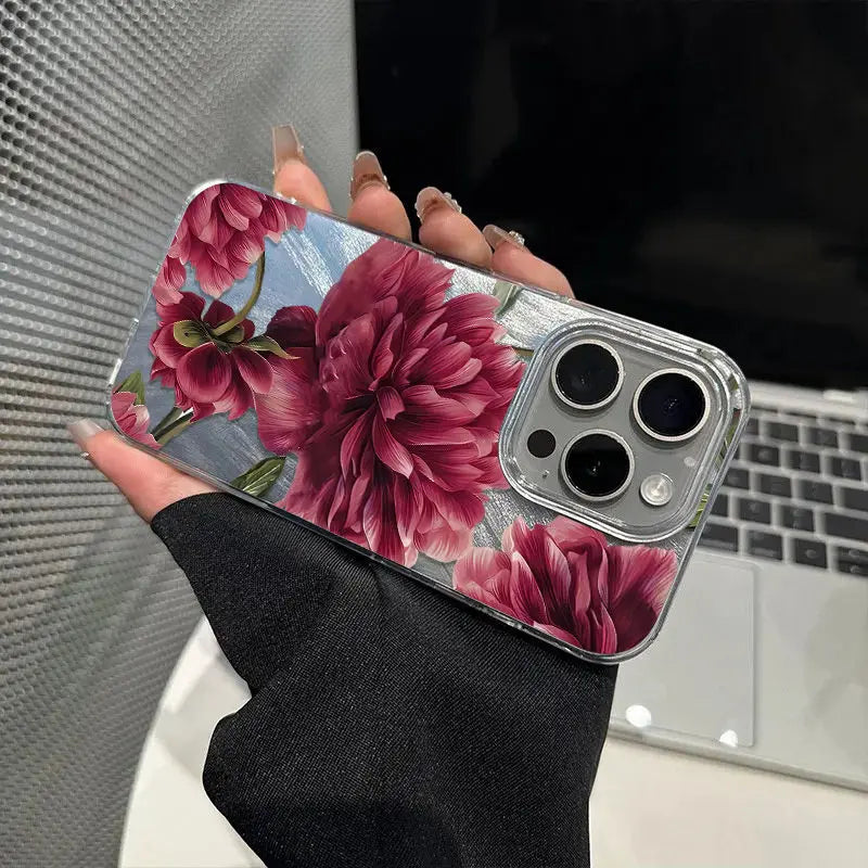Pink Flower Plated Case - iPhone 6-16