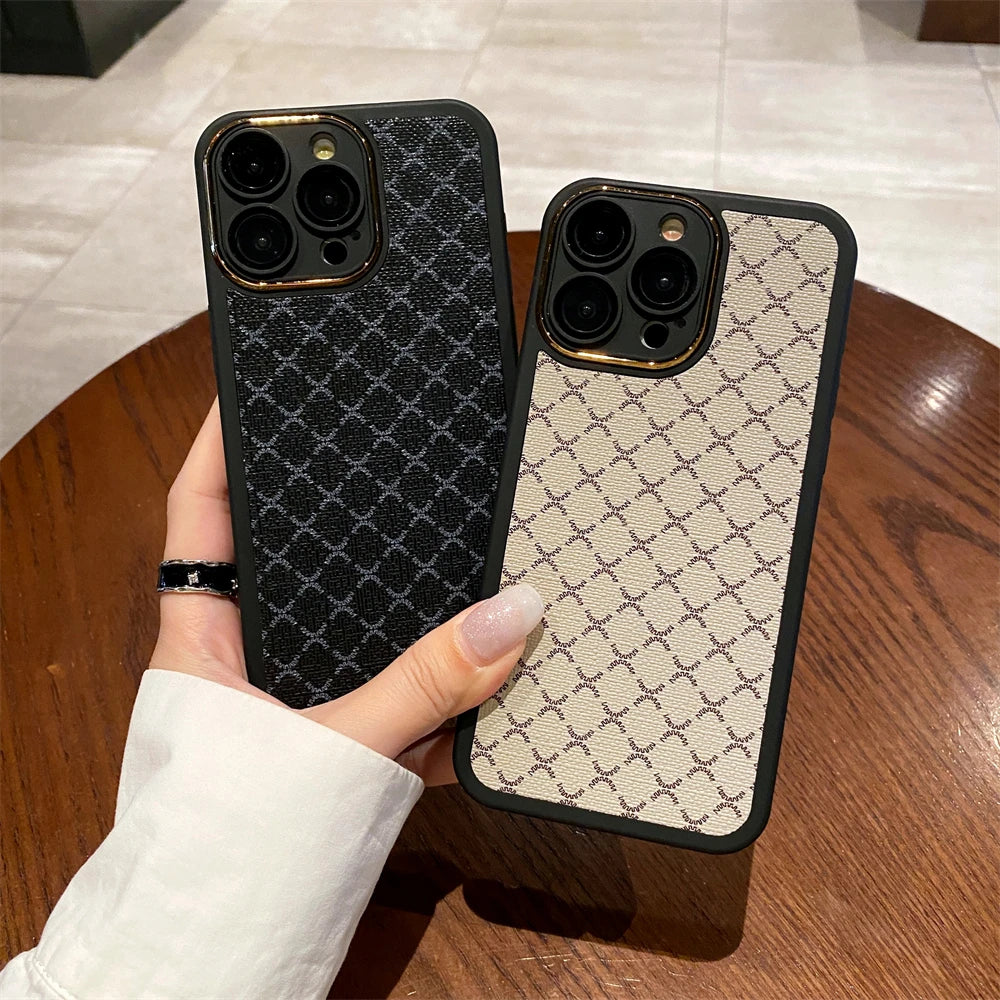 Lattice Transparent Film Case - iPhone 13-15 Pro Max