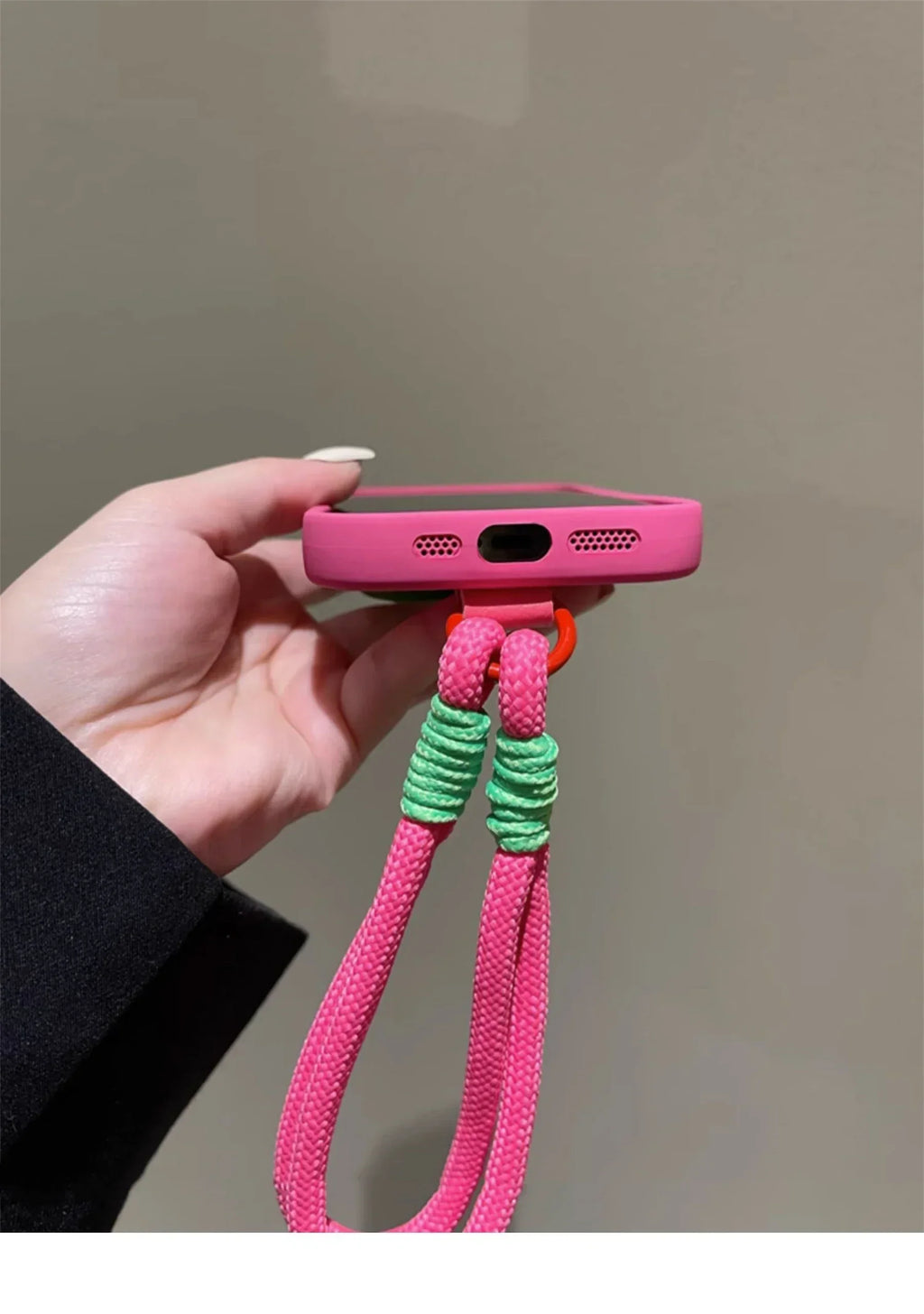 Mirror Strap Shockproof Case - iPhone 7-15 Pro Max