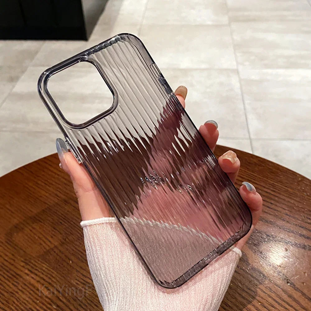 Corrugated Clear Silicone Case - iPhone 11-16
