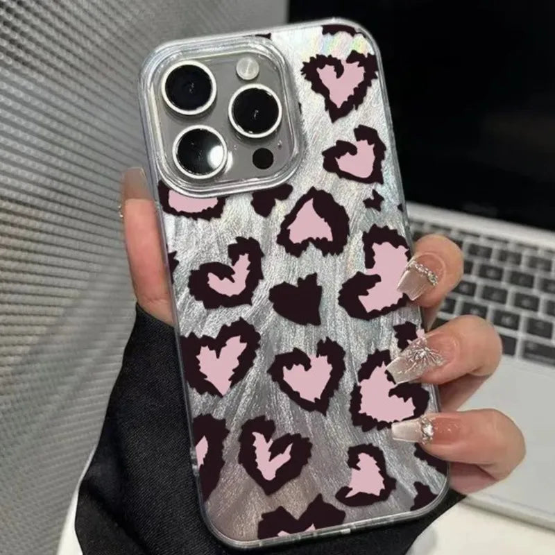 Pink Love Heart Shockproof Case - iPhone 6-15 SE2