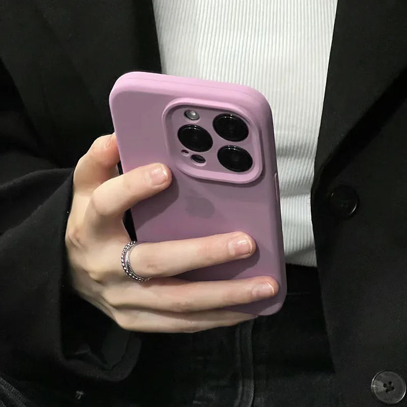 Liquid Silicone Full Logo Case - iPhone 12-16 Pro Max