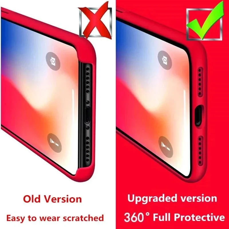 Liquid Silicone Full Logo Case - iPhone 12-16 Pro Max