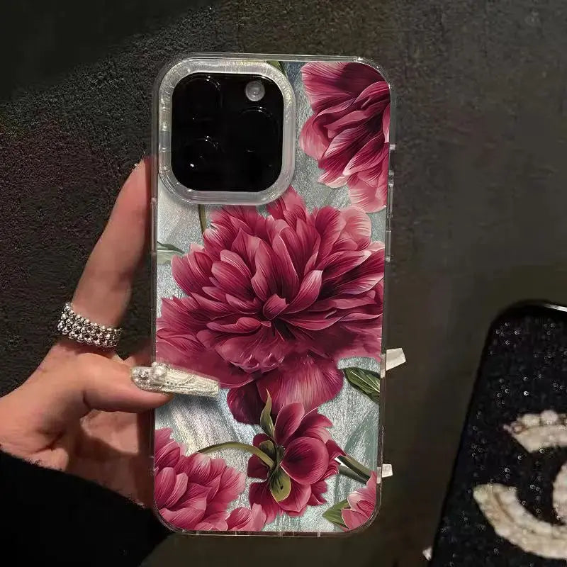 Pink Flower Plated Case - iPhone 6-16