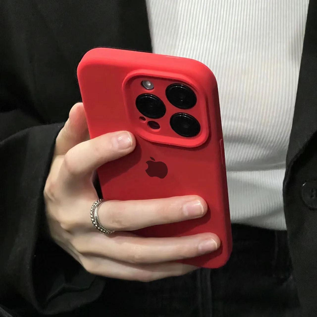 Liquid Silicone Full Logo Case - iPhone 12-16 Pro Max