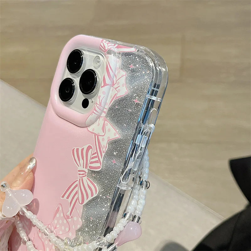 Korean 3D Aurora Bracelet Case - iPhone 13-16 Pro Max