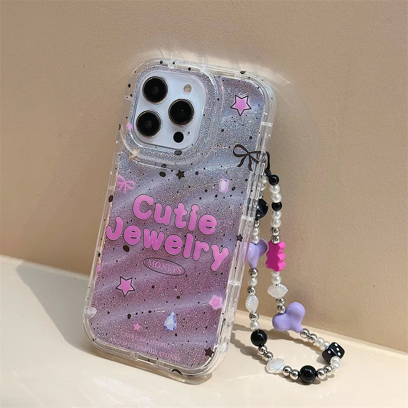 Korean 3D Aurora Bracelet Case - iPhone 13-16 Pro Max
