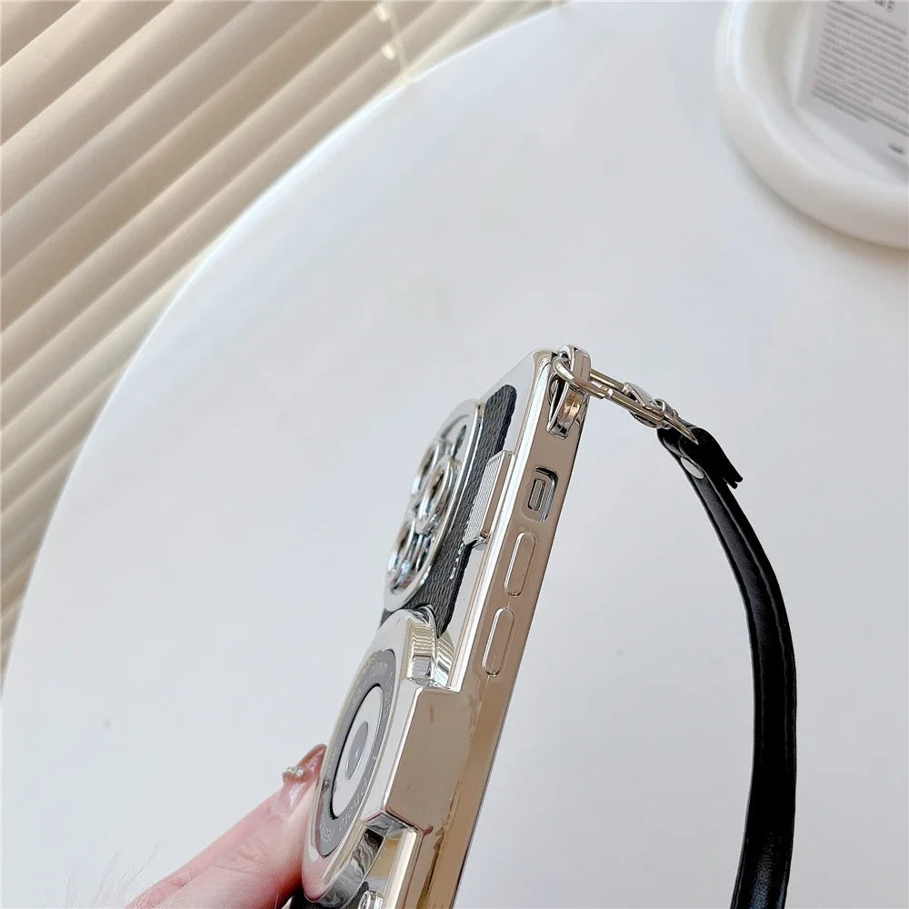 Retro Camera Strap Case - iPhone 12-15 Pro Max