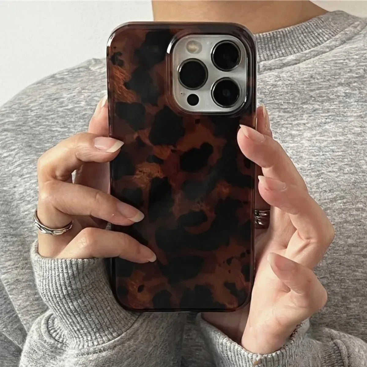 Retro Amber Leopard Case - iPhone 7-15 XR XS Max