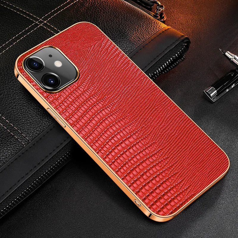Genuine Leather Soft Edge Case - iPhone 12-13 Pro Max